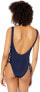 Bikini Lab 256837 Women's Side Tie High Leg One Piece Swimsuit Size Large