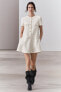 Фото #1 товара Короткое платье с рельефным узором — zw collection ZARA