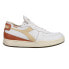 Фото #1 товара Diadora Mi Basket Row Cut Lace Up Mens Beige, White Sneakers Casual Shoes 17628