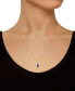 Фото #2 товара Macy's amethyst (7/8 Ct. T.W.) and Diamond (1/5 Ct. T.W.) Halo Pendant Necklace in 14K Yellow Gold
