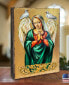 Фото #2 товара Icon Praying Angel Wall Art on Wood 16"