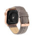 Taupe Lizard Grain Textured Genuine Leather Band Compatible with 38/40/41mm Apple Watch