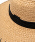 Фото #4 товара Straw Boater Hat with Whipstitch Edge