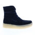 Фото #1 товара Clarks Wallabee Cup Hi 26163411 Womens Black Suede Lace Up Casual Dress Boots