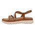 Фото #3 товара Easy Spirit Ivani Braided Wedge Womens Brown Casual Sandals E-IVANI-200