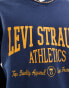 Levi's v-neck atheltics logo sweatshirt in navy