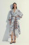 Фото #16 товара Пляжное платье Nefes Istanbul с тропическим узором из 100% хлопка A4143ax23hs