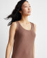 Фото #3 товара Women's Ribbed Modal Blend Tank Nightgown, Created for Macy's