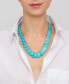 Фото #2 товара ADORNIA 17-19" Adjustable Silver Plated Scalloped Turquoise Necklace