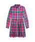 ფოტო #1 პროდუქტის Big Girls Plaid Cotton Twill Shirtdress