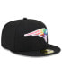 ფოტო #2 პროდუქტის Men's Black New England Patriots 2023 NFL Crucial Catch 59FIFTY Fitted Hat