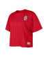 ფოტო #2 პროდუქტის Women's Red St. Louis Cardinals Boxy Pinstripe T-Shirt