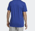 Фото #5 товара adidas 字母Logo印花运动短袖T恤 男款 蓝色 / Футболка Adidas LogoT DV3052