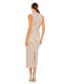 Women's Embellished High Neck Sleeveless Midi Dress