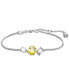 Rhodium-Plated Mixed Crystal Link Bracelet