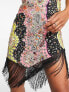 Фото #4 товара ASOS DESIGN hanky mini sundress with fringe detail in scarf print