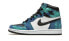 Кроссовки Nike Air Jordan 1 Retro High Tie Dye (W) (Белый, Голубой, Синий)