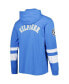 ფოტო #5 პროდუქტის Men's Powder Blue, White Los Angeles Chargers Alex Long Sleeve Hoodie T-shirt