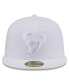 Фото #3 товара Men's White Houston Texans White on White 59FIFTY Fitted Hat
