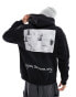 Фото #1 товара Pull&Bear not working today printed hoodie in black