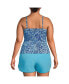 Фото #2 товара Plus Size Chlorine Resistant Square Neck Tankini Swimsuit Top