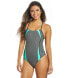 Фото #1 товара Speedo Women's 249255 Grey Heathered Flip Back One-Piece Swimsuit Size 28