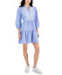 Фото #1 товара Women's Embroidered Striped Cotton Dress