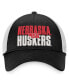 Фото #3 товара Men's Black, White Nebraska Huskers Stockpile Trucker Snapback Hat