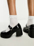 Фото #7 товара ASOS DESIGN Sebastian chunky mary jane heeled shoes in black patent