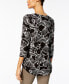 Petite 3/4-Sleeve Printed Top, Created for Macy's