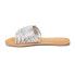 Фото #5 товара BEACH by Matisse Baxter Metallic Flat Womens Silver Casual Sandals BAXTER-042