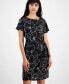 Petite Printed Faux-Wrap Jersey Dress