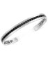 ფოტო #1 პროდუქტის EFFY® Black Spinel Cuff Bracelet in Sterling Silver