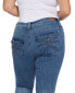 Plus Size Mid Rise Flap Pocket Skinny Jeans
