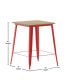 Фото #14 товара Dryden Indoor/Outdoor Bar Top Table, 31.5" Square All Weather Poly Resin Top With Steel Base