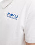 Kavu botanical back print t-shirt in off white