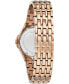 ფოტო #4 პროდუქტის Women's Phantom Rose Gold-Tone Stainless Steel Bracelet Watch 32.5mm