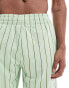 New Era pinstripe shorts in green