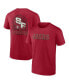 Men's Scarlet San Francisco 49ers Big and Tall Two-Sided T-shirt