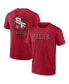 ფოტო #1 პროდუქტის Men's Scarlet San Francisco 49ers Big and Tall Two-Sided T-shirt