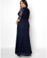 ფოტო #3 პროდუქტის Women's Plus Size Screen Siren Lace Evening Gown