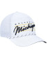 Men's White Michigan Wolverines Downburst Hitch Trucker Snapback Hat