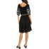 Фото #2 товара Karen Kane Women's Embroidered Tiered Dress Black White S