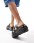 Crocs Mega crush 3 strap sandals in black