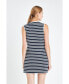 Фото #2 товара Women's Striped Knit Lace Up Dress