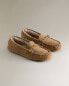 Warm leather moccasins