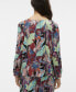 ფოტო #2 პროდუქტის Women's Gaja Palma Printed Blouson Sleeve Top