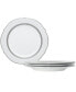 Charlotta Platinum 4 Piece 9'' Scalloped Accent Plates Set, Service for 4