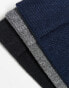 ONLY & SONS 5 pack socks in black navy & grey