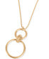 Фото #2 товара Lucky Brand gold-Tone Knotted Double Loop 33" Long Pendant Necklace